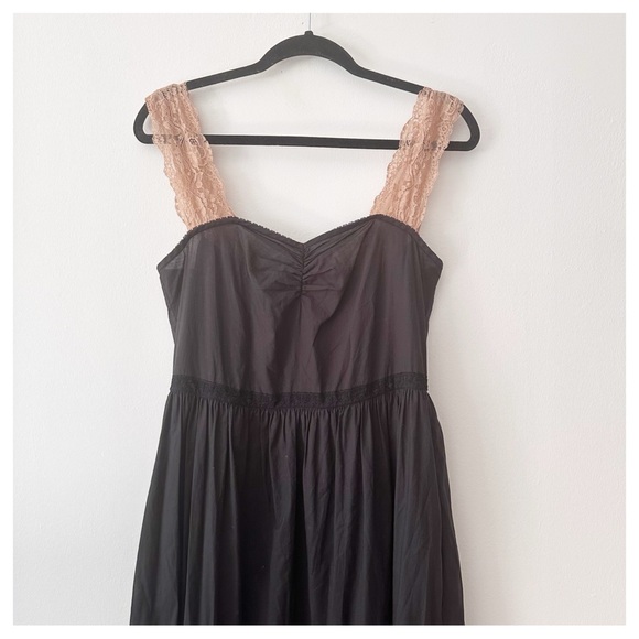 Gucci Lace-Trim Cotton Maxi Dress black size 40 - Picture 3 of 9